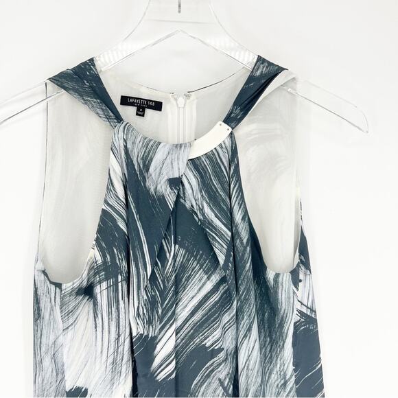 Lafayette 148 New York Silk Printed Tank Top 4 - Picture 3 of 5